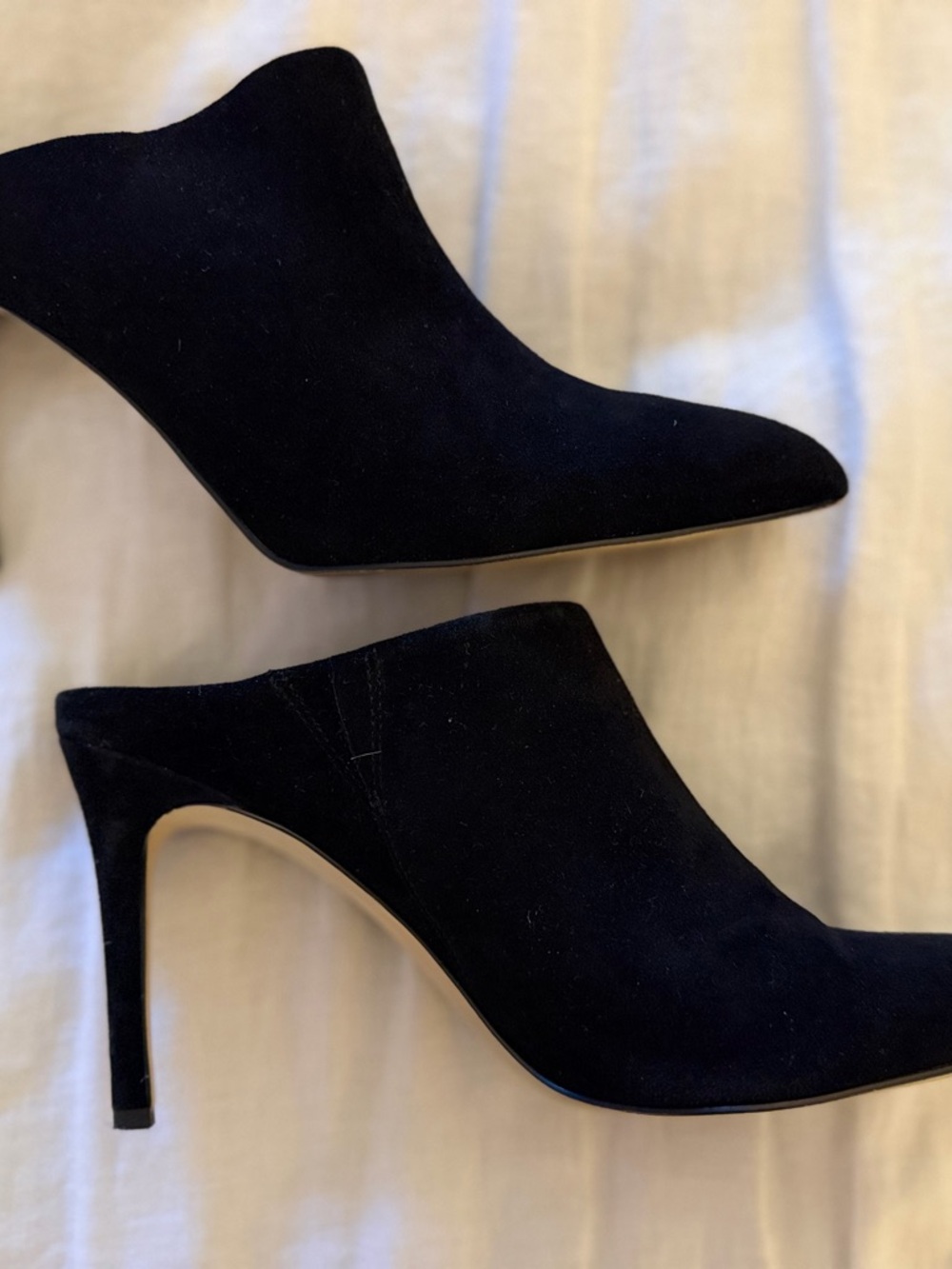 Sam Edelman Classic Black Suede High-Heel Mules